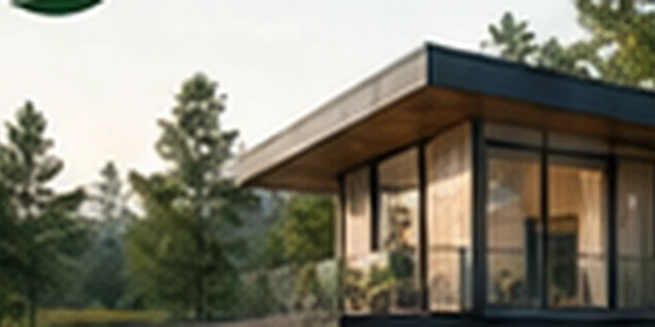 Contemporary house in a green landscape