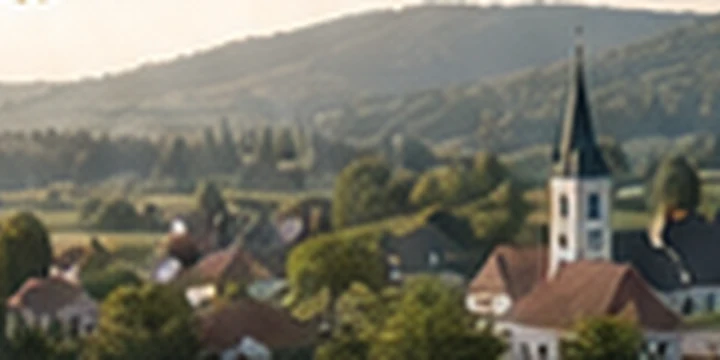 Village in a mountain valley